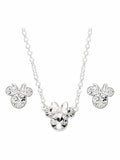 Peers Hardy Minnie Mouse silver plated necklace and earrings set, imported from the UK