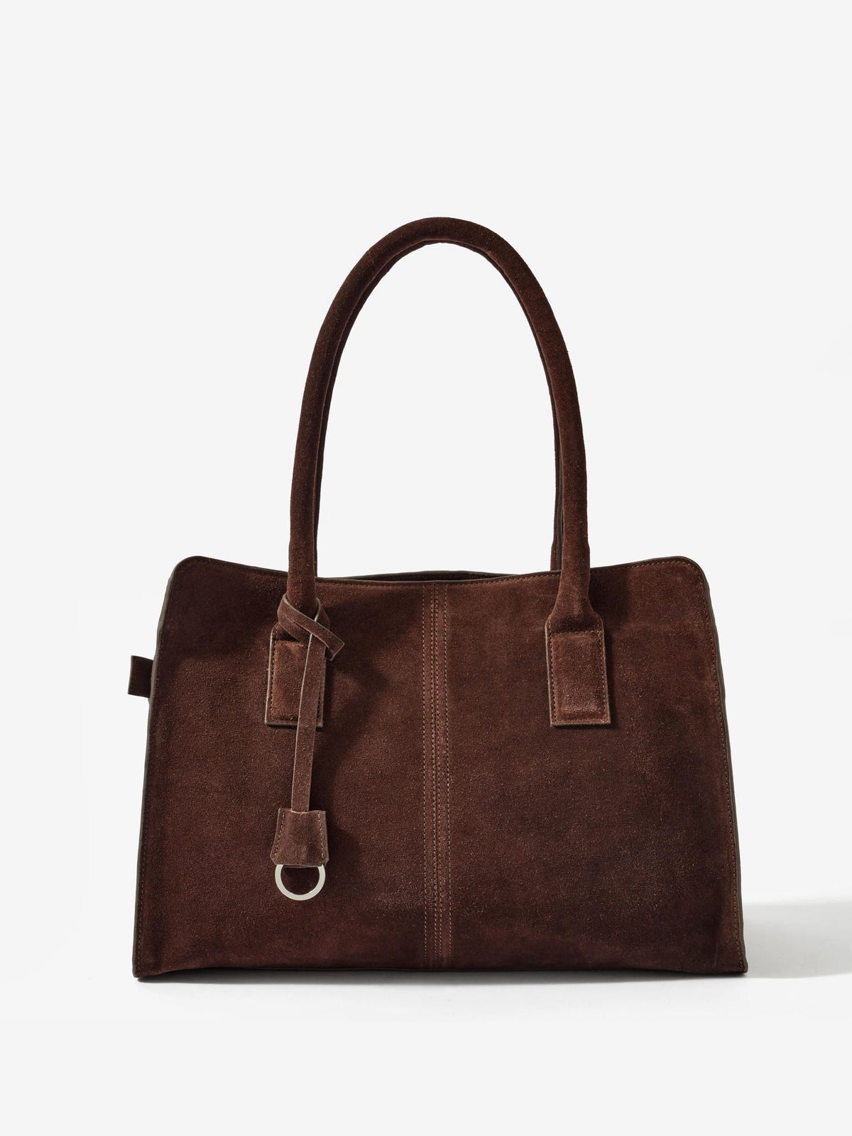 Mint Velvet brown rue suede tote bag (British brand)
