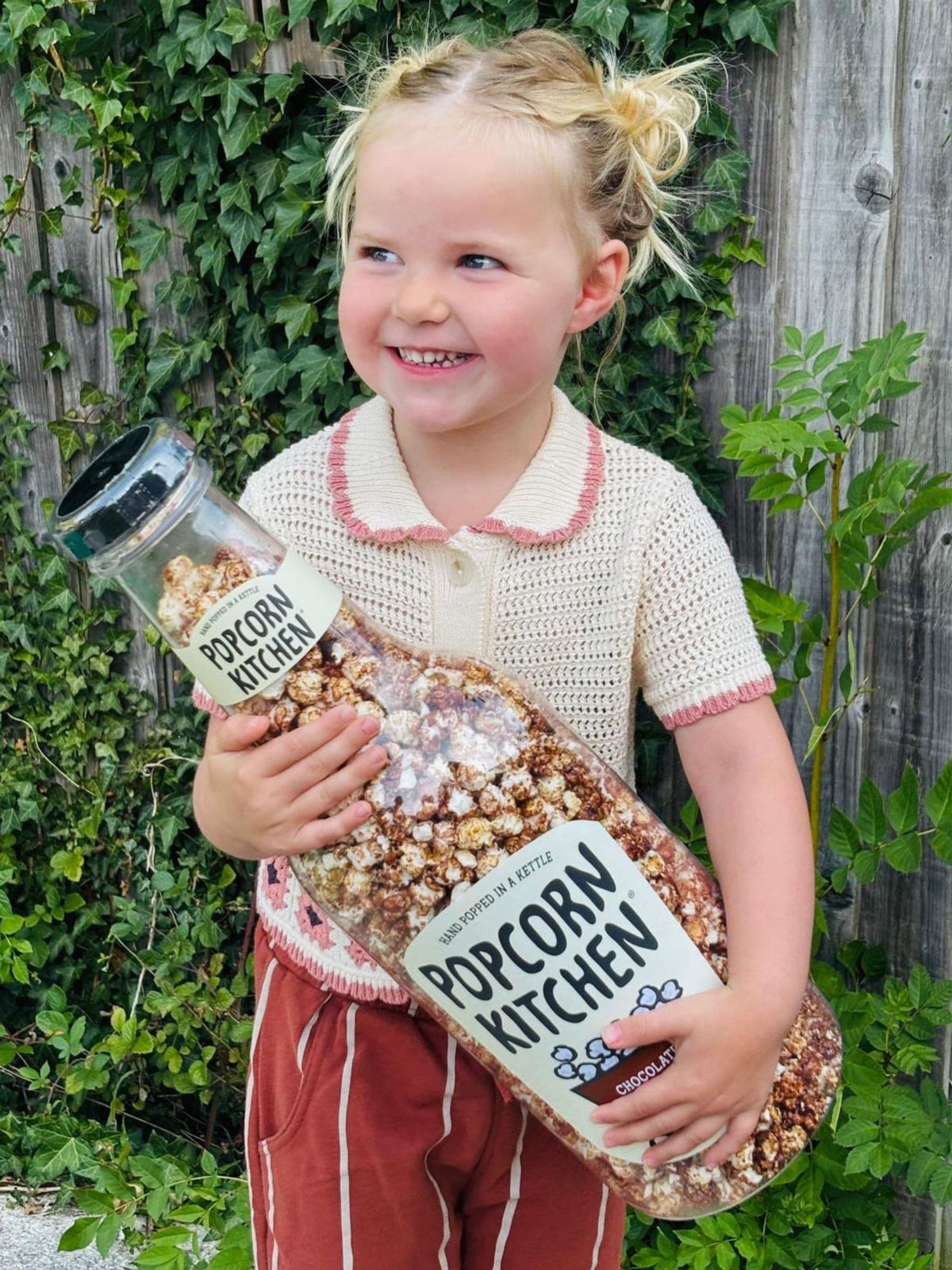 Popcorn Kitchen riesige Geldflasche gefüllt mit süßem Popcorn, importiert aus Großbritannien