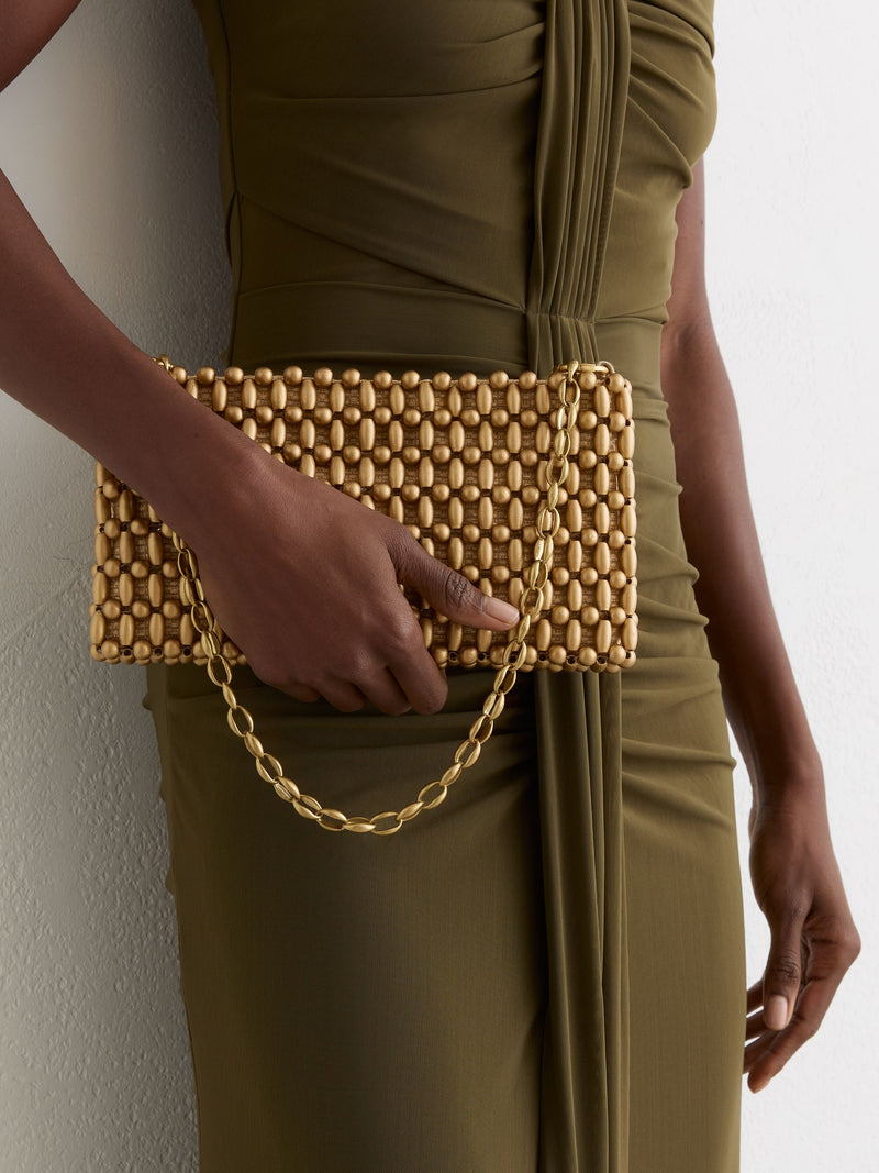 Reiss Beatrix beaded shoulder bag, imported from the UK