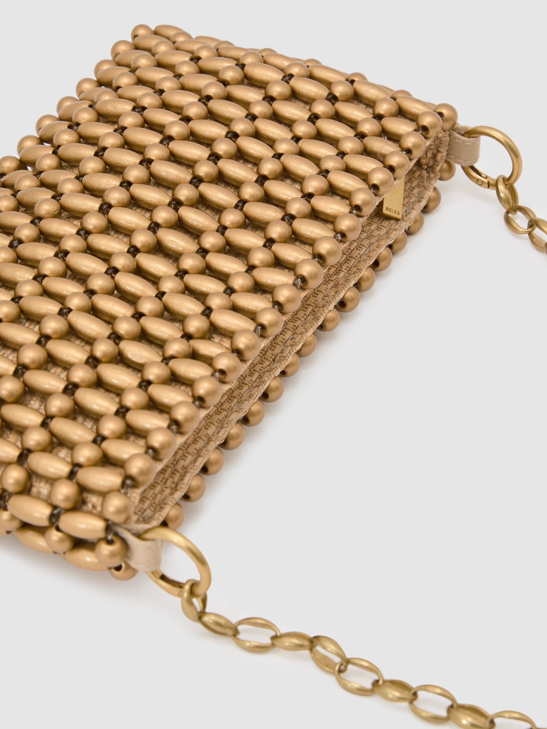 Reiss Beatrix beaded shoulder bag, imported from the UK