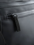Black rubberised bum bag 17x30x4.5cm - British product