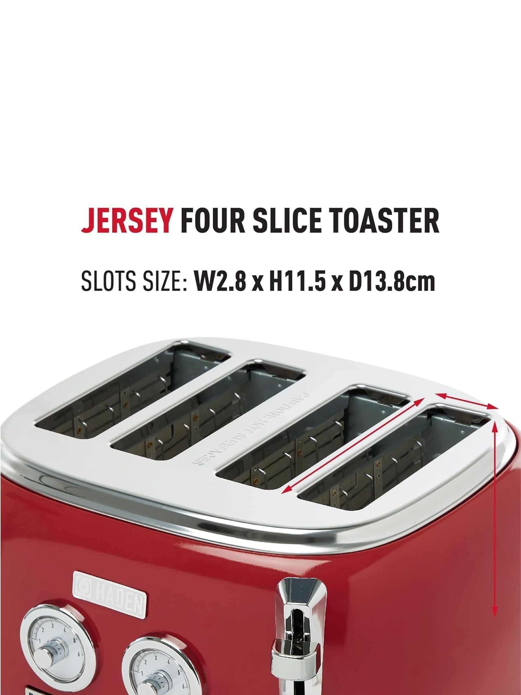 Haden Putty Jersey 4 slice toaster, UK version
