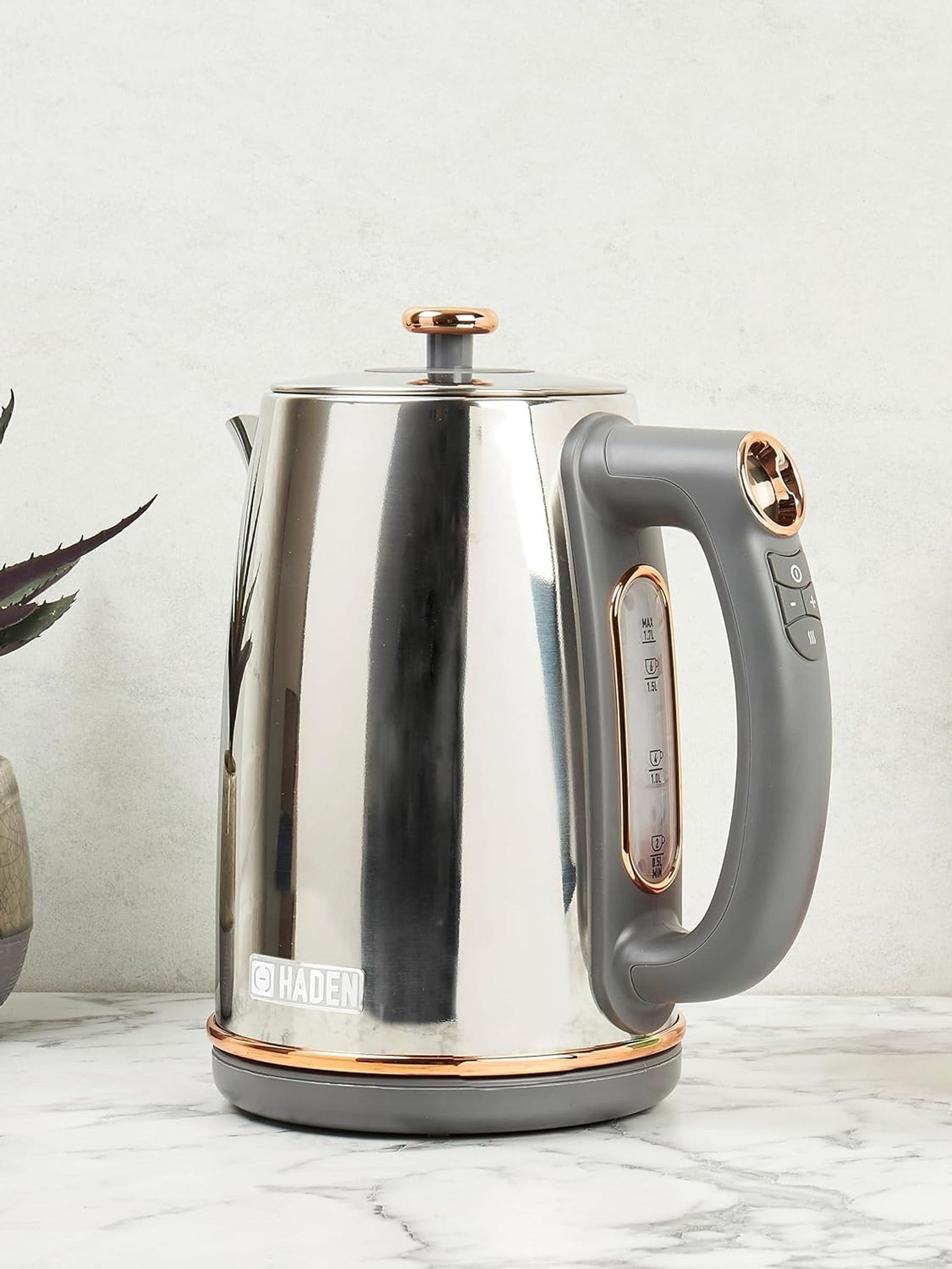 Haden Dorchester digital kettle chrome rose gold 1.7L - British product
