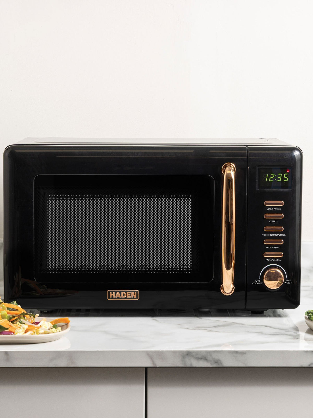 Haden Dorchester microwave 20L black copper (British brand)