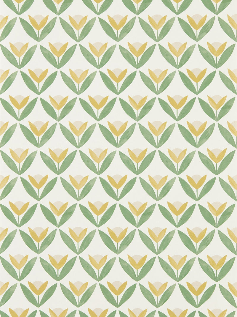 Scion Coast Blue Tulip Trellis A4 Wallpaper
