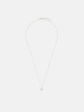 Sterling Silver Diamanté Halo Pendant Necklace