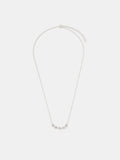Sterling Silver Diamante Heart Chain Necklace
