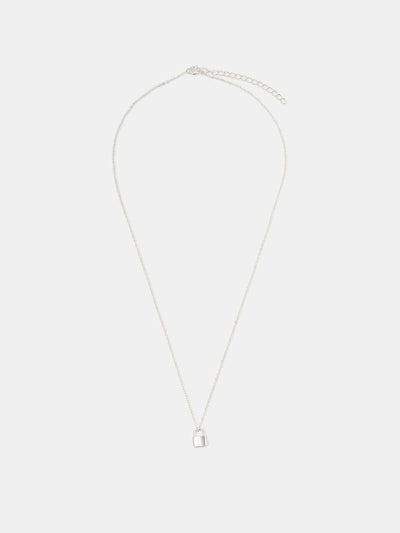 Accessorize 925 Sterling Silver Lock Pendant Necklace