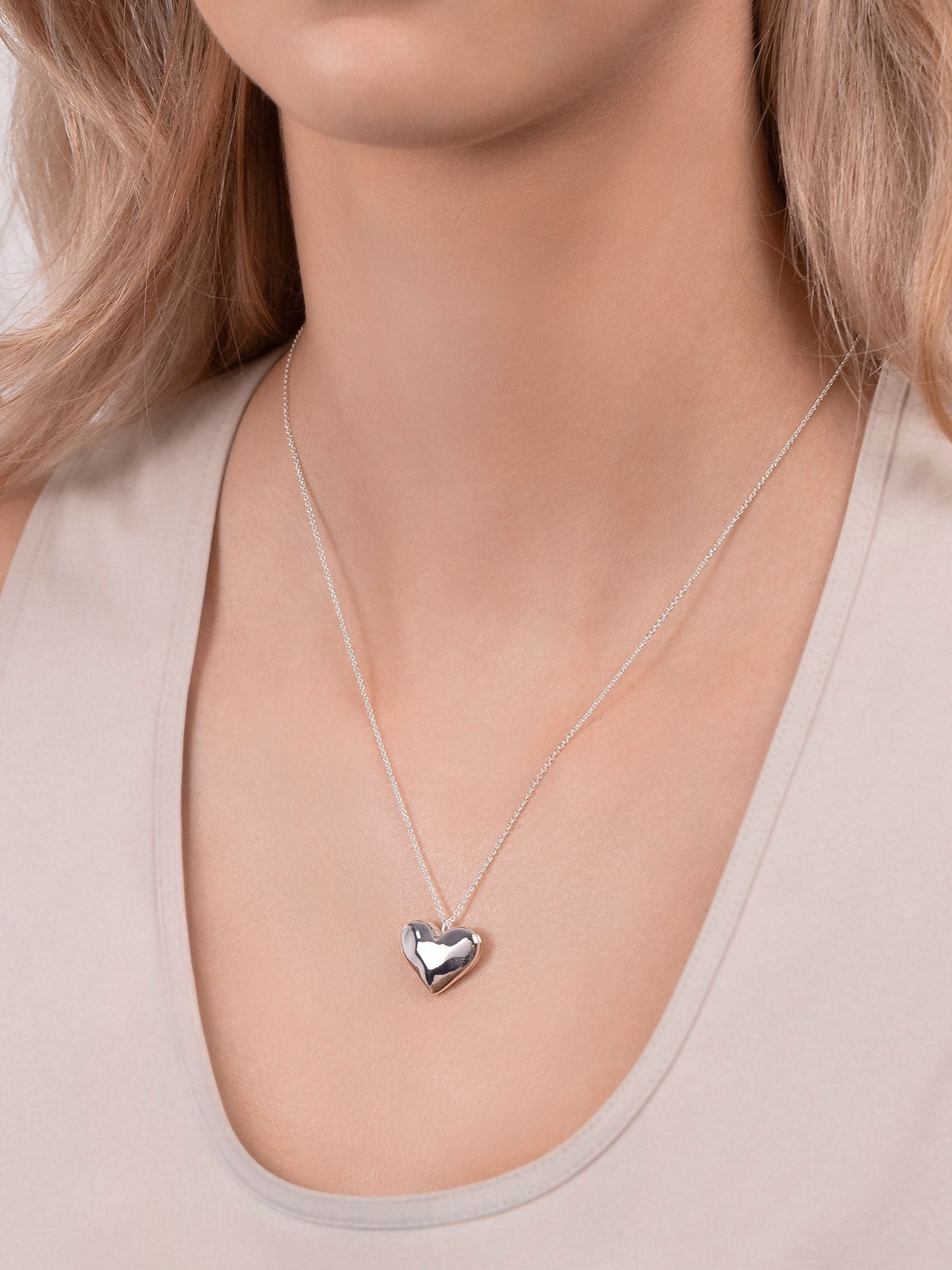 Radley silver tone hammered heart necklace - British product
