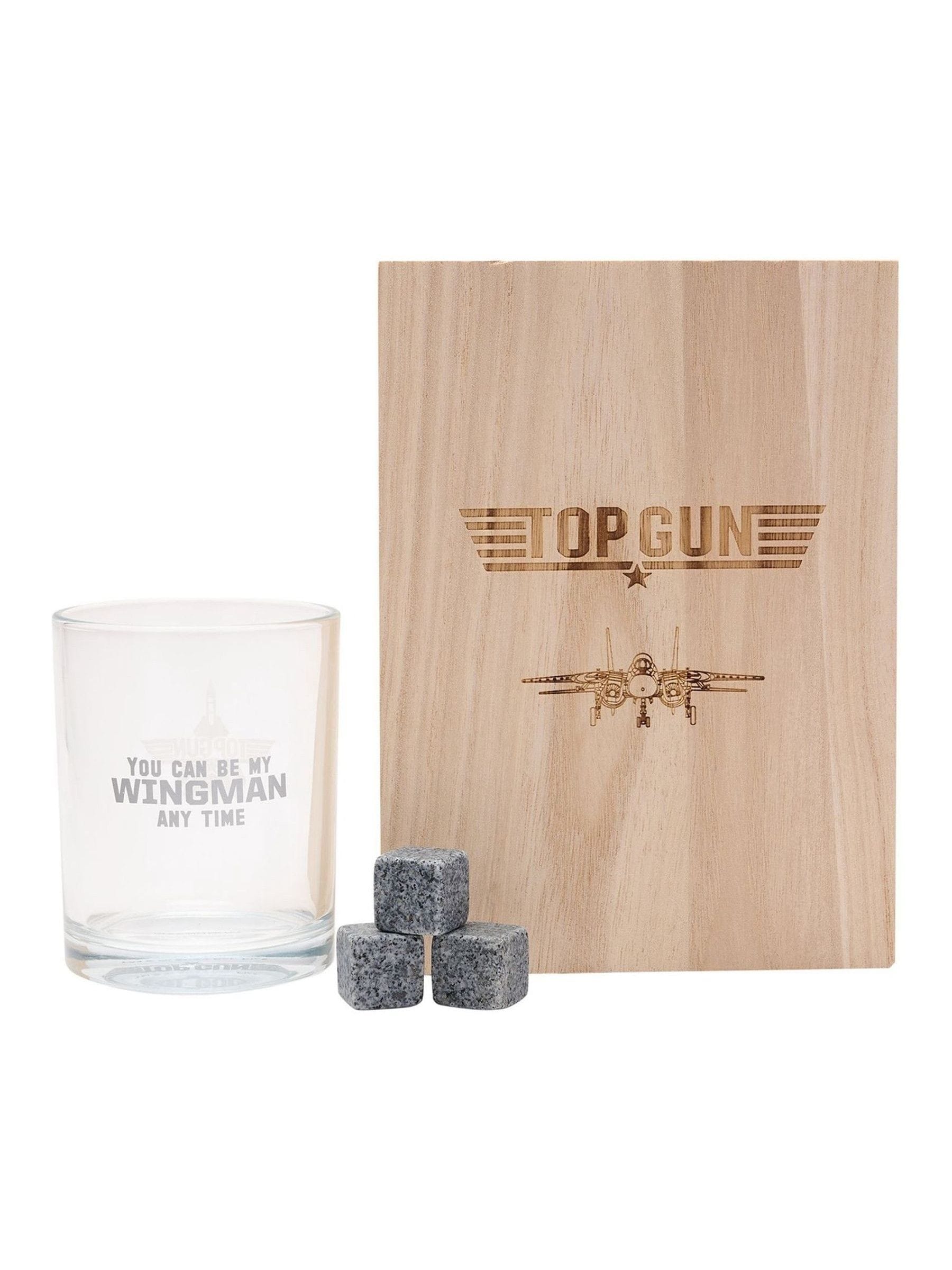 Widdop Clear Top Gun Whisky Tumbler Set with Stones 10cm (British brand)