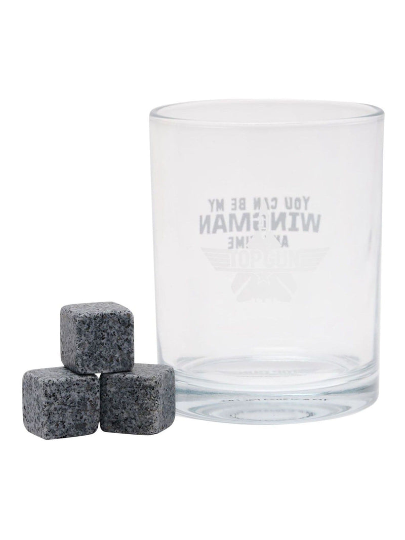 Widdop Clear Top Gun Whisky Tumbler Set with Stones 10cm (British brand)