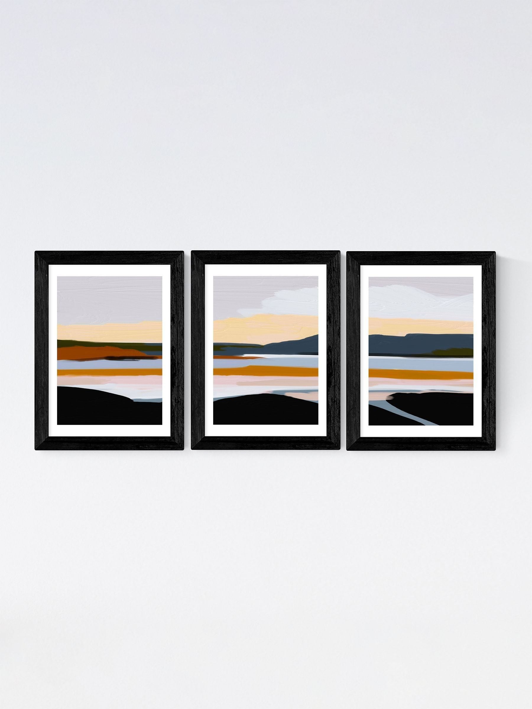 East End Prints calm evening framed art set - British product