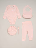 Rock-A-Bye Baby Boutique Pink Outfit And Feeding Gift Set 5-Piece