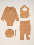 Rock-A-Bye Baby Boutique Orange Outfit And Feeding Gift Set 5-Piece