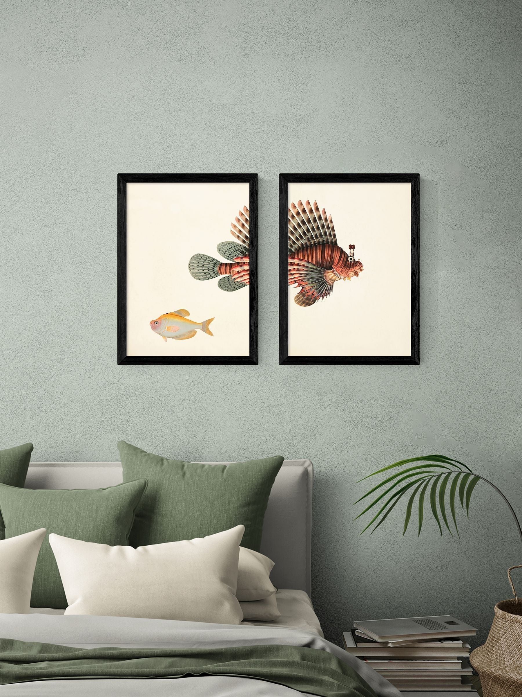 East End Prints oak fish wall art prints - British product