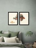 East End Prints oak fish wall art prints - British product