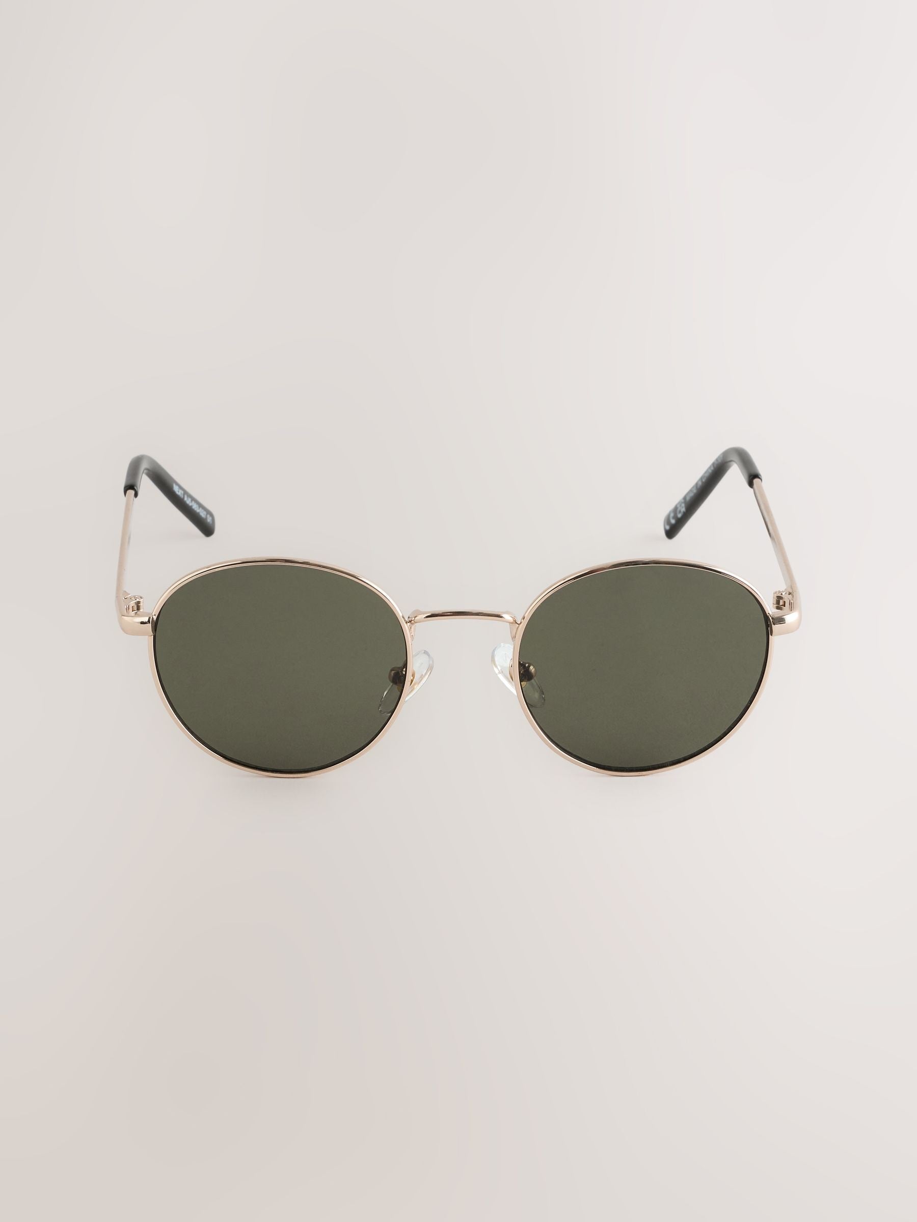 Gold Round Metal Sunglasses