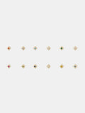 Accessorize celestial earrings with birthstones - British product