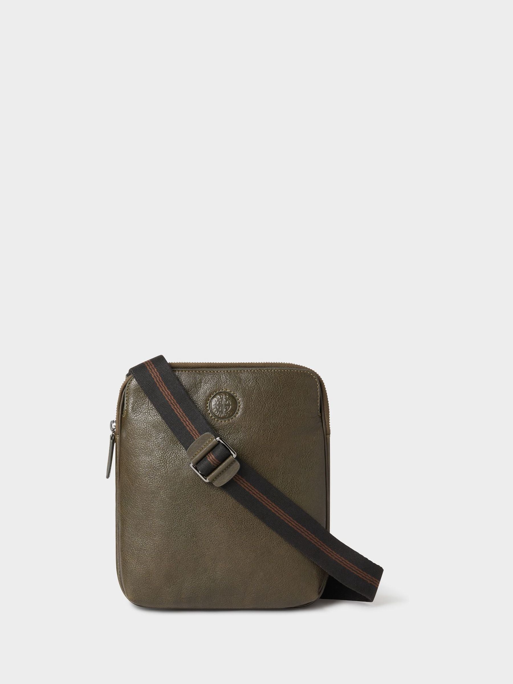 Osprey London Green Small The Compass Leather Messenger Bag