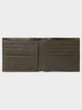 Osprey London Compass Green Leather Card Wallet, imported from the UK