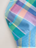 Blue madras check reversible bucket hat (British brand)