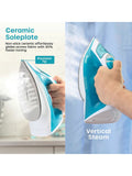Swan White Aqua steam iron with ceramic soleplate, UK version