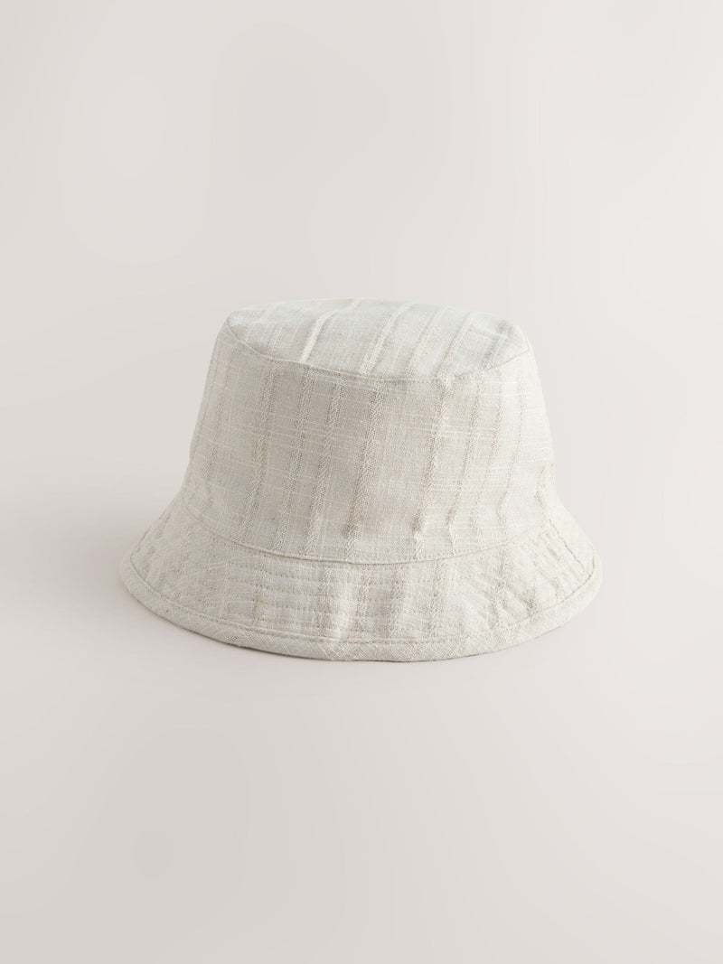 Bucket hat 2 pack ecru rust orange palm tree print, imported from the UK