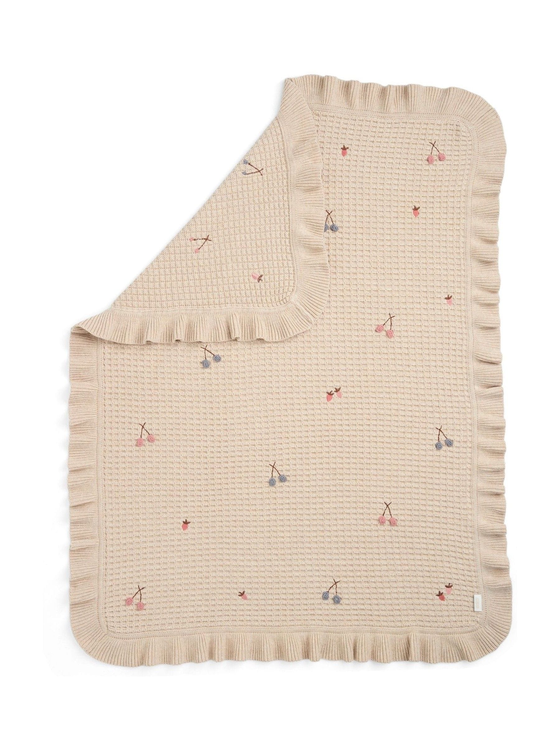 Mamas & Papas Berry small knitted blanket, UK version