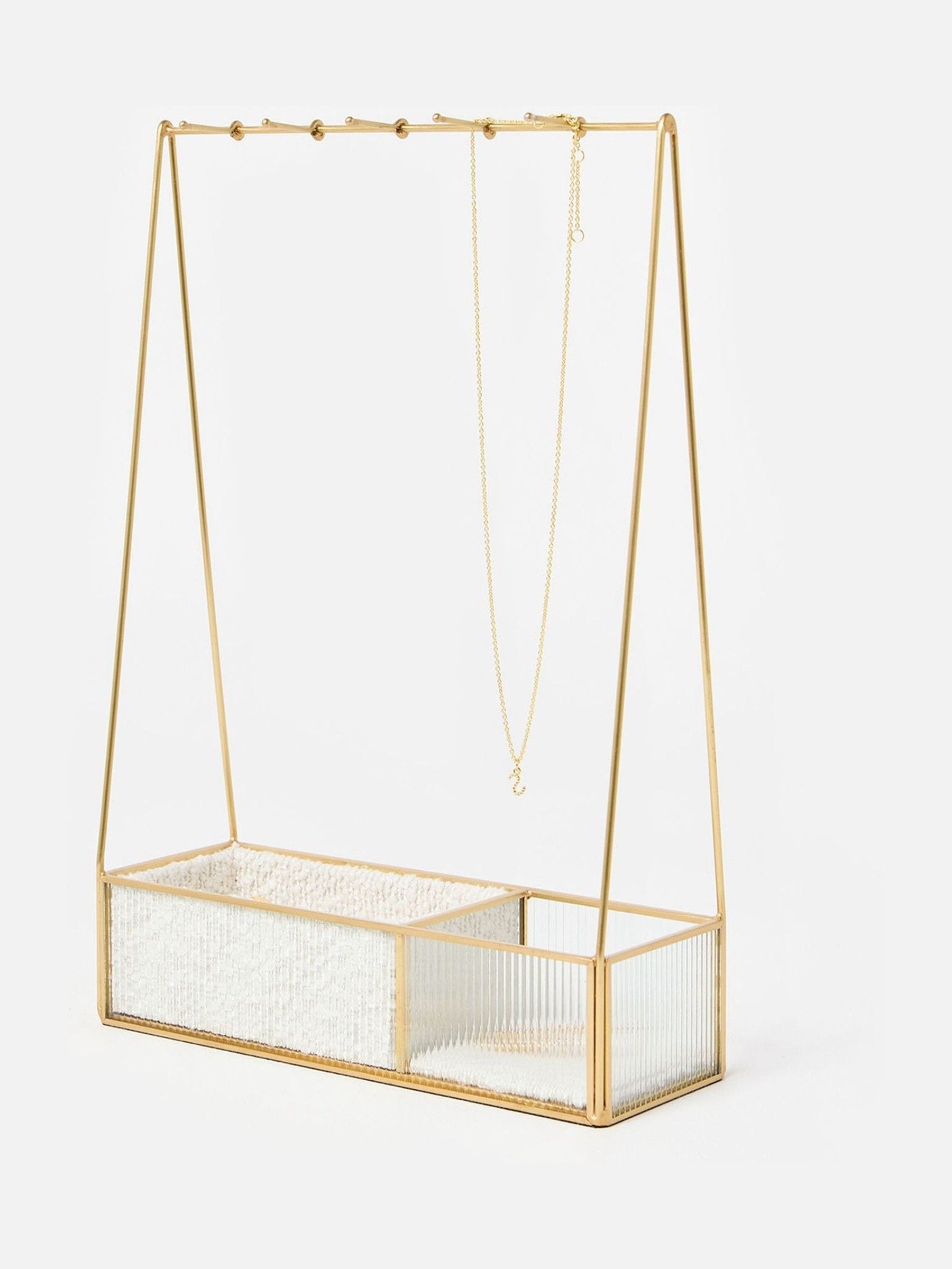 Oliver Bonas cream boucle jewellery stand - British product