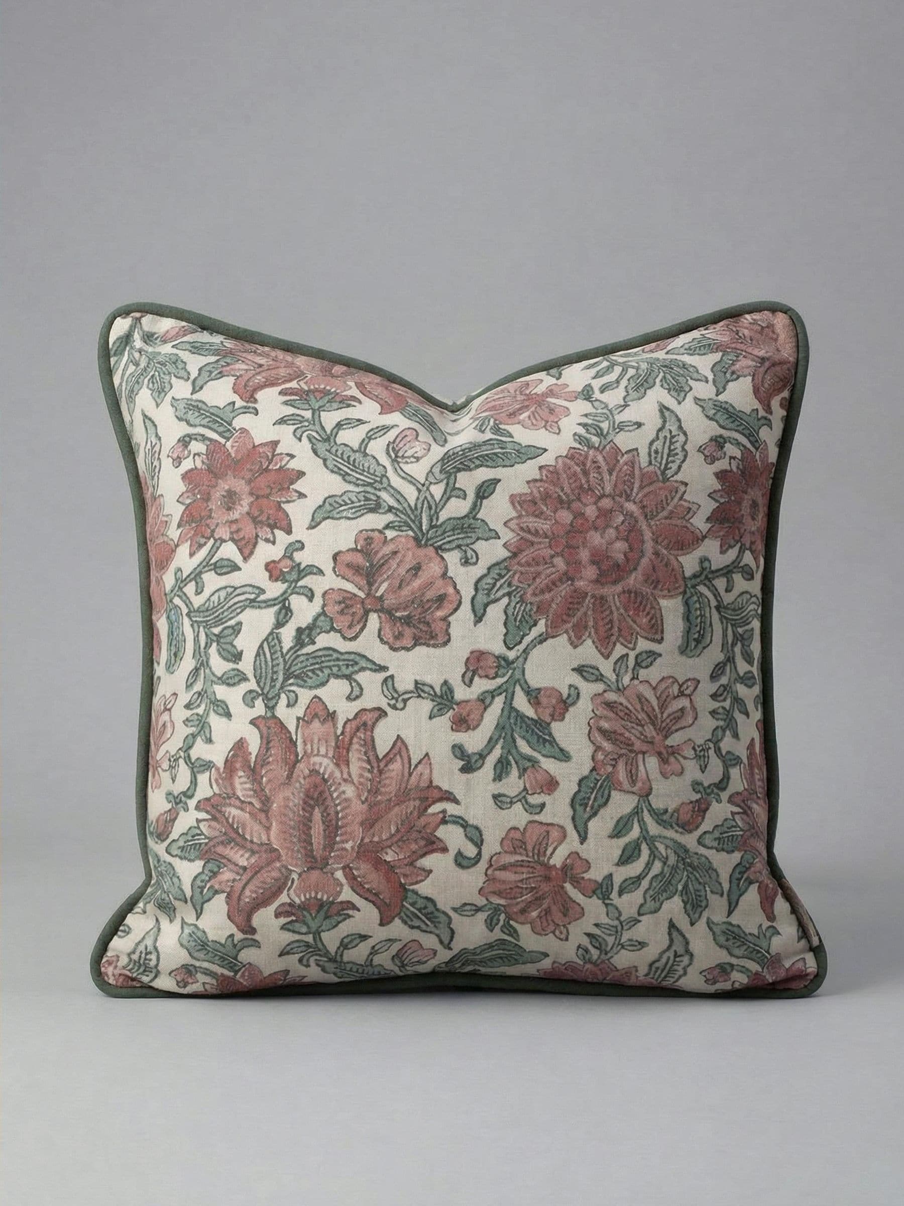 Esselle Home Cream Nima Floral cushion 50cm, imported from the UK
