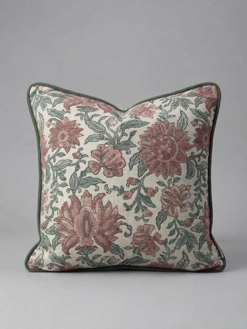 Esselle Home Cream Nima Floral cushion 50cm, imported from the UK