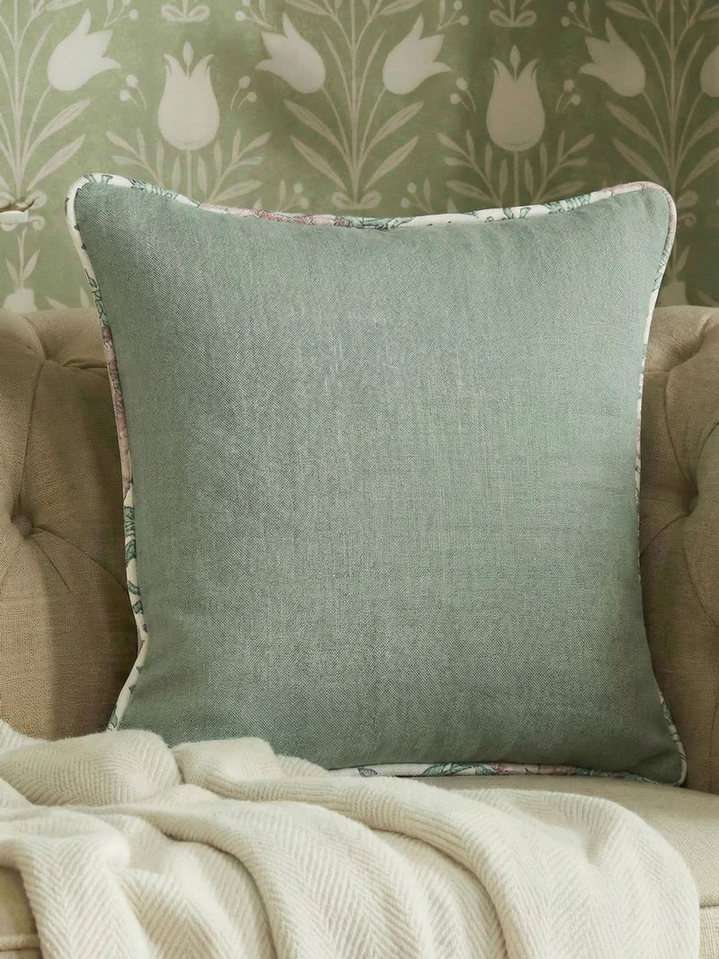 Esselle Home Grey Eden Plain/Nima Floral Mineral Cushion