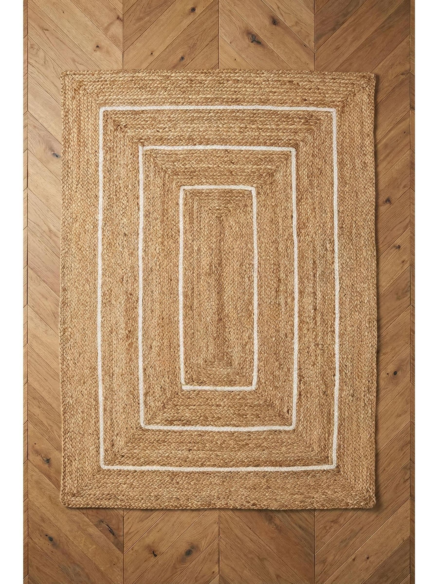 Esselle Home Prestbury border jute rug 120x170cm (British brand)
