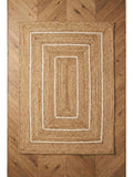 Esselle Home Prestbury border jute rug 120x170cm (British brand)