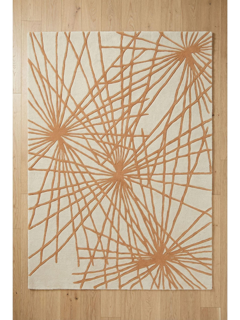 Esselle Home wool rug starburst design sage green (British brand)