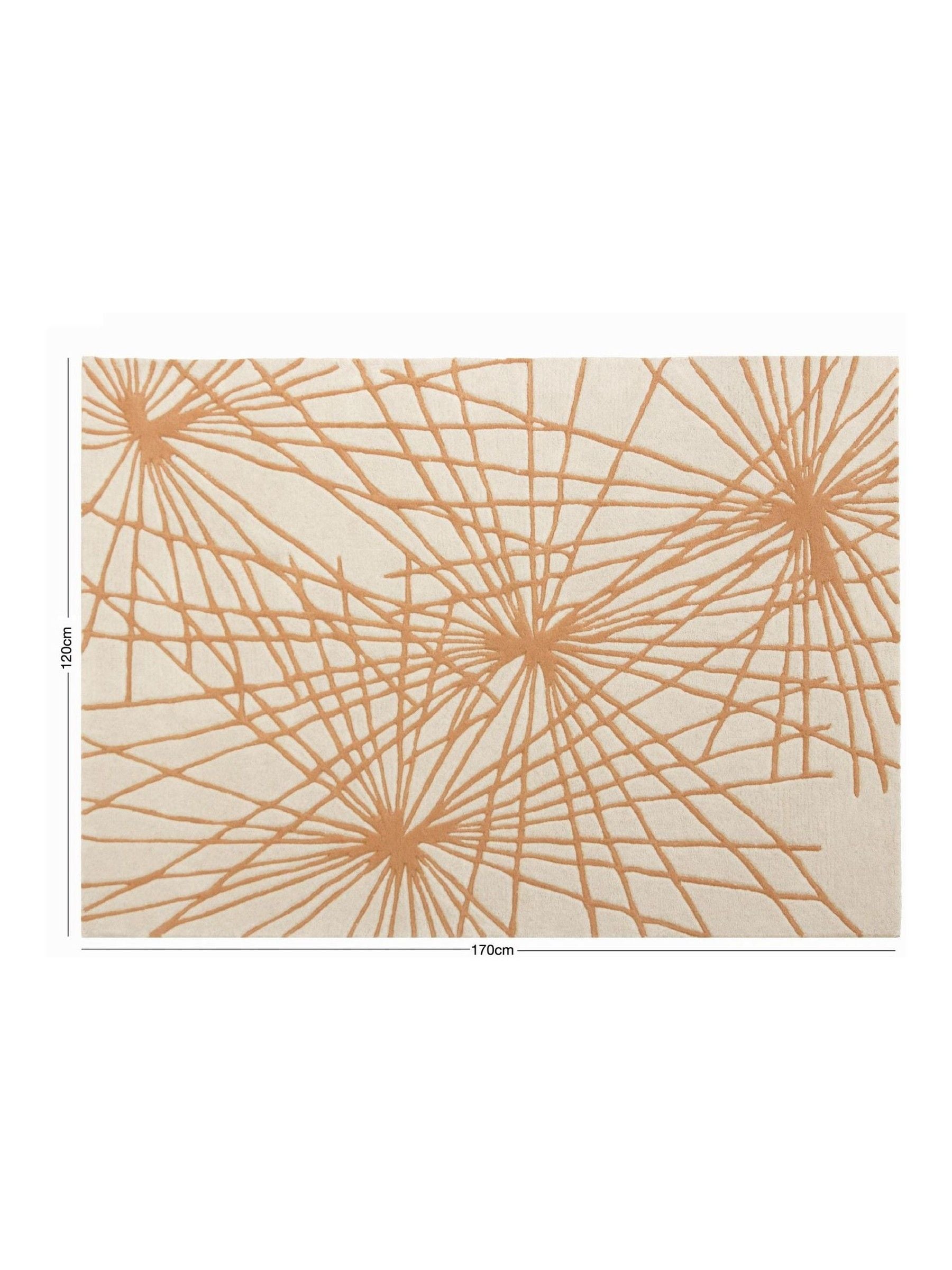 Esselle Home wool rug starburst design sage green (British brand)