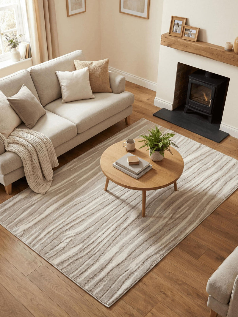 Arthouse Neutral Rhythm Willow Rug 120x170cm - British product
