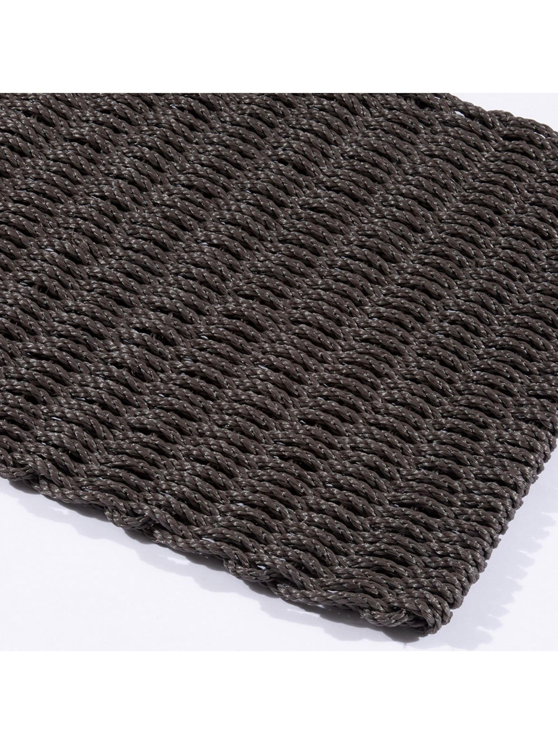 Arthouse braided polypropylene doormat in slate, imported from the UK
