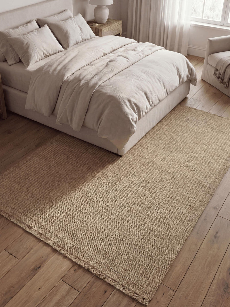 Arthouse neutral jute effect weave rug 160x230cm (British brand)