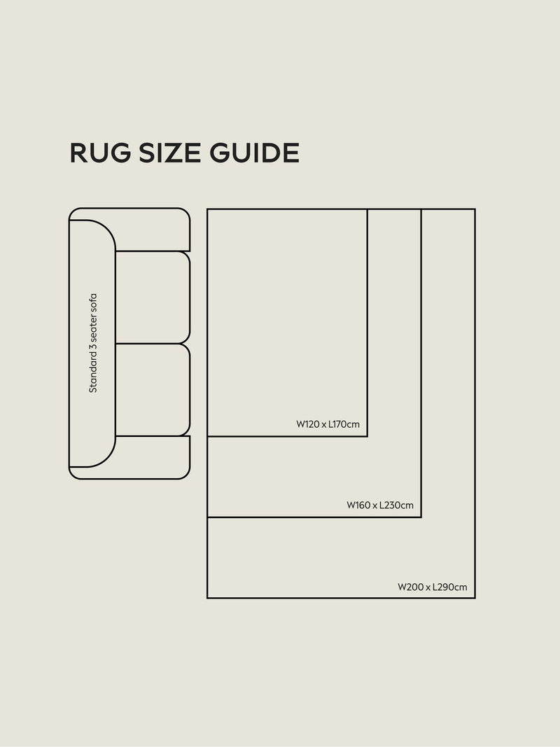 Arthouse neutral jute effect weave rug 160x230cm (British brand)