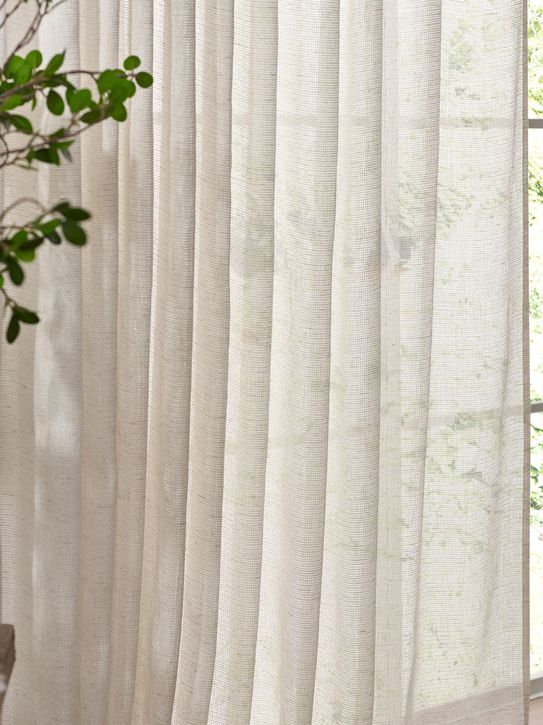 Yard Natural Nimbus sheer curtain panel, imported from the UK