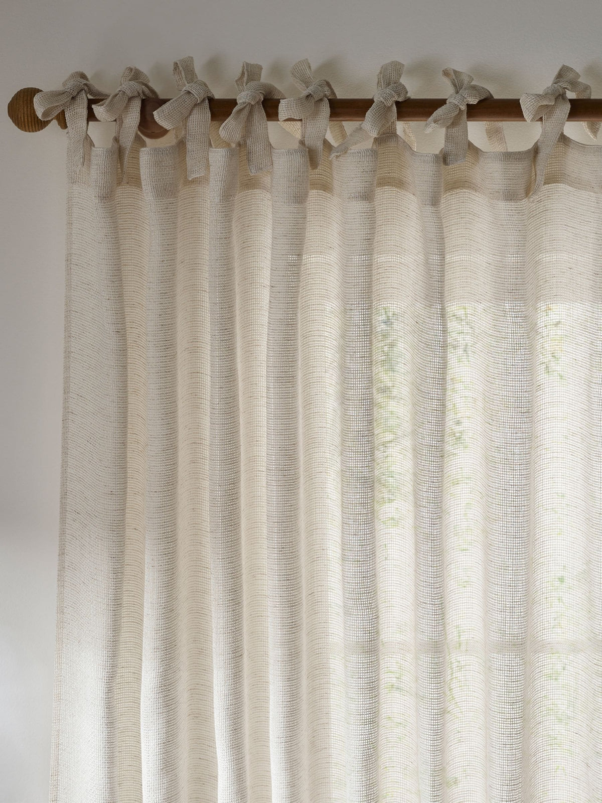 Yard Natural Nimbus sheer curtain panel, imported from the UK