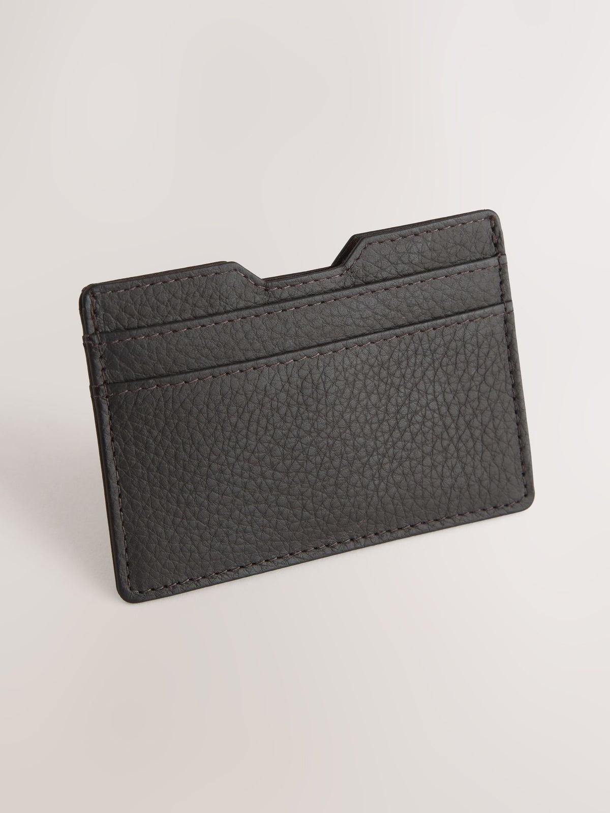 Black Leather Grainy Card Holder