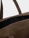 Katie Loxton chocolate suedette weekend bag - British product