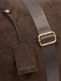 Katie Loxton chocolate suedette weekend bag - British product