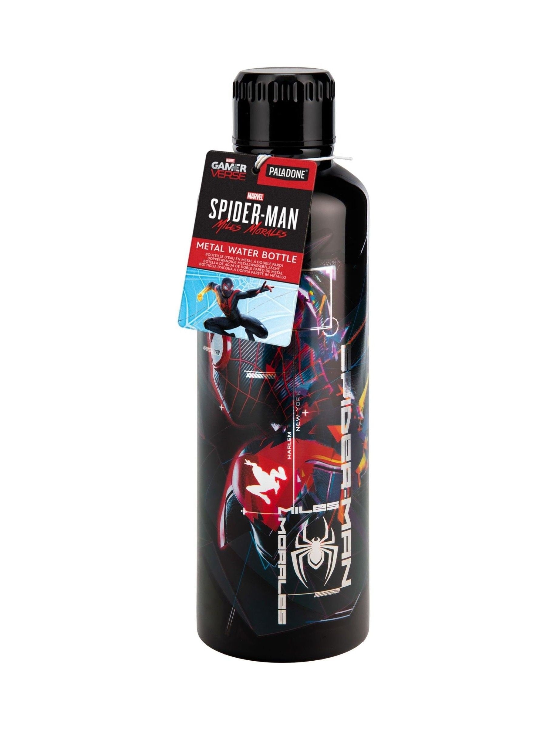 Spider-Man Black Miles Morales water bottle 500ml, UK version