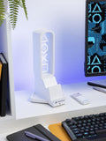 PlayStation white headphone stand with RGB lights, UK version