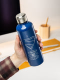 Superman blue metal water bottle 500ml - British brand