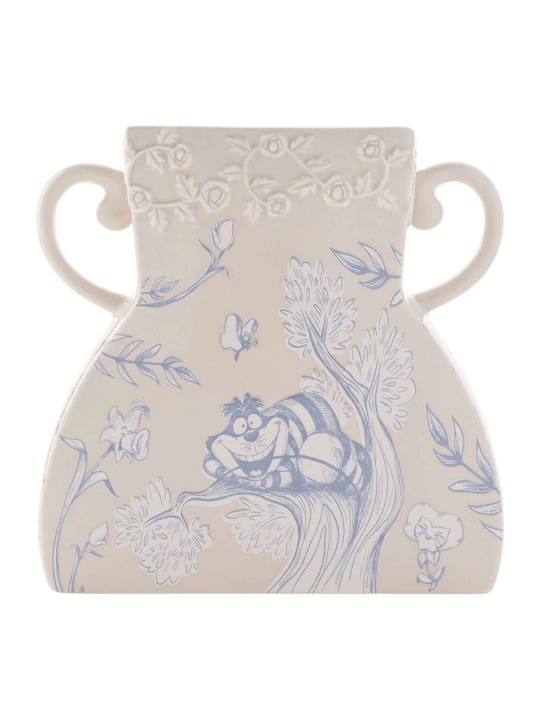 Widdop Disney Alice in Wonderland vase, large beige ceramic (British brand)